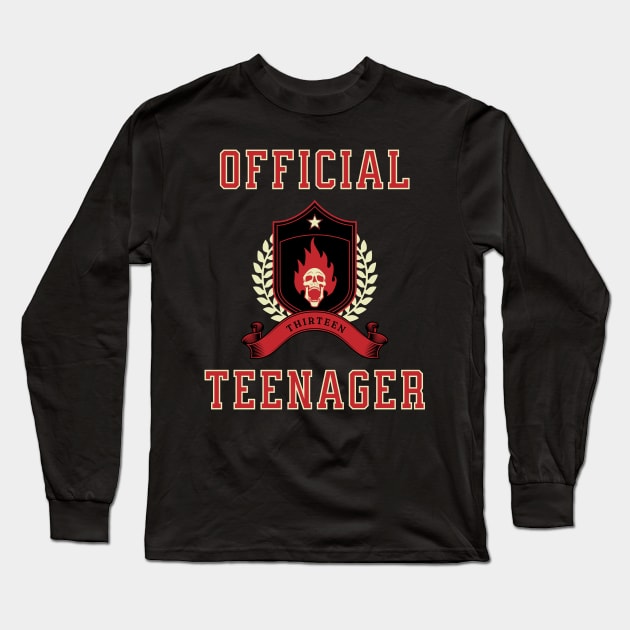 Official Teenager Skull Tee Long Sleeve T-Shirt by little osaka shop